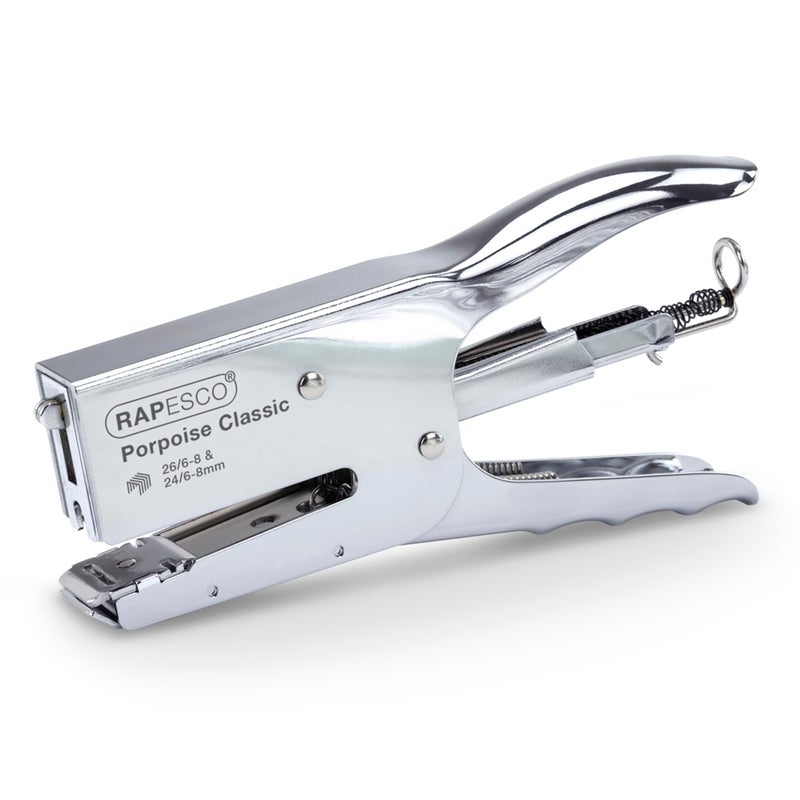Rapesco R81000A3 Porpoise Staple Plier  45 Sheet Capacity  Chrome - Image 1